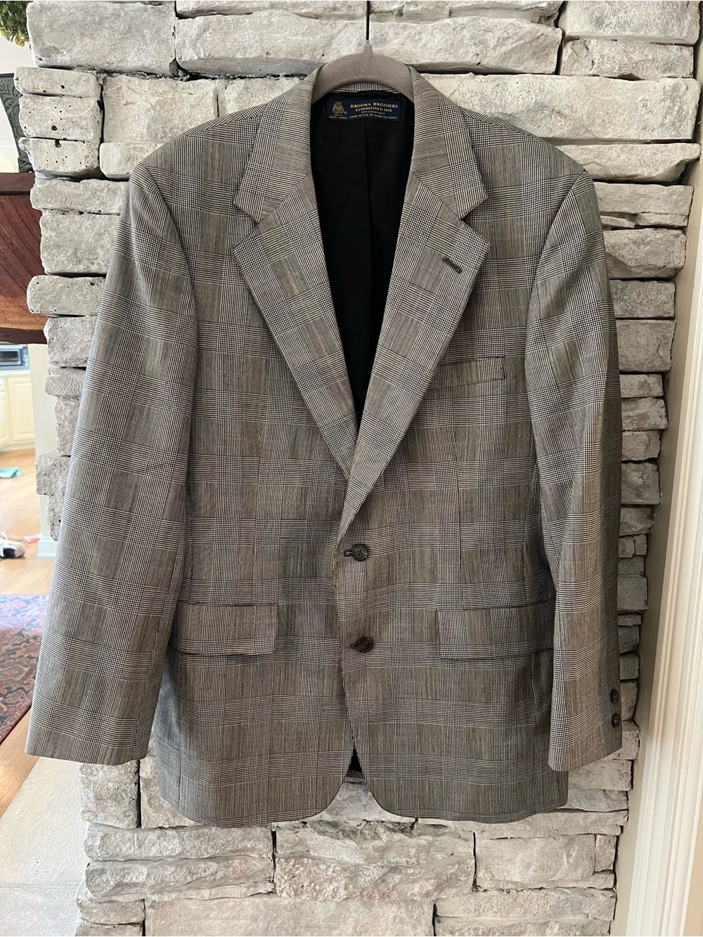 Brooks Brothers Gray Glen Plaid Sport Coat Size 40R